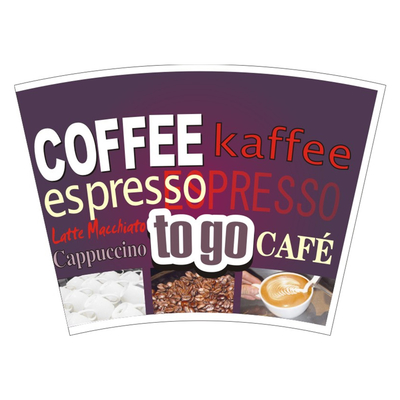 Customized Double PE Paper Cup Fan For Drinking Coffee Good Compression Resistance