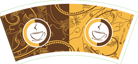 Biodegradable PE Coated Paper Cup Fan 23OZ Food Grade For Coffee