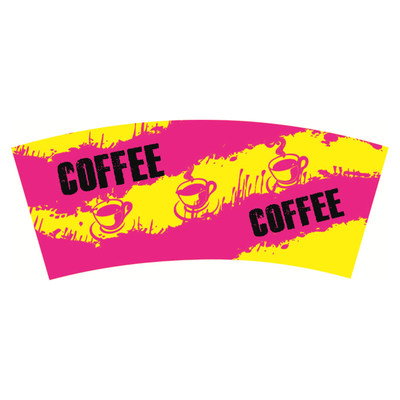 Printed PE Coated Paper Cup Fan 10gsm 12oz Biodegradable