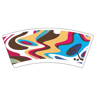 Printed PE Coated Paper Cup Fan 10gsm 12oz Biodegradable