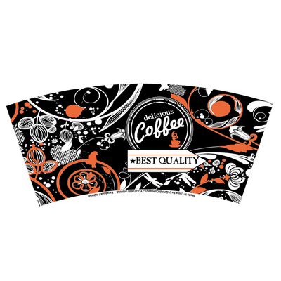 Hot Ripple Paper Cup Fan Double PE Coated For Coffee