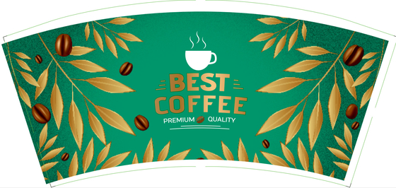 Strong Puncture Resistance Paper Cup Fan 230gsm PE Coated Single PE Printed For Tea