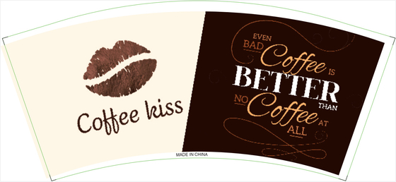 Eco Friendly Durable Paper Cup Fan 260gsm Coated Biodegradable For Tea
