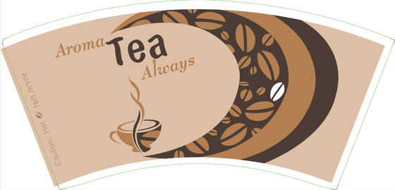 Eco Friendly Durable Paper Cup Fan 260gsm Coated Biodegradable For Tea