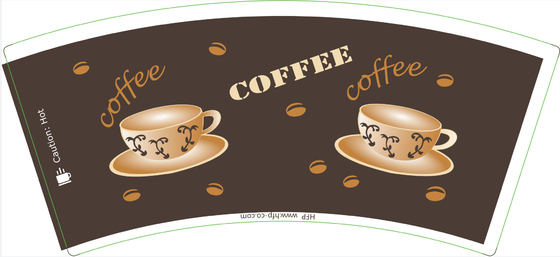 Eco Friendly Durable Paper Cup Fan 260gsm Coated Biodegradable For Tea