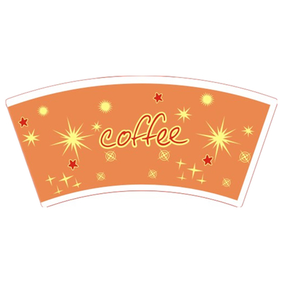 Printed PE Coated Paper Cup Fan Food Grade Eco Friendly Non Fluorescence