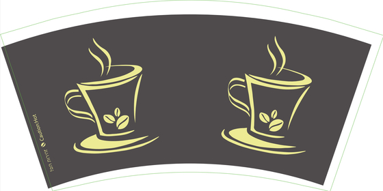 Single PE Coated Paper Coffee Cup Fan 260gsm Disposable Hot Beverage