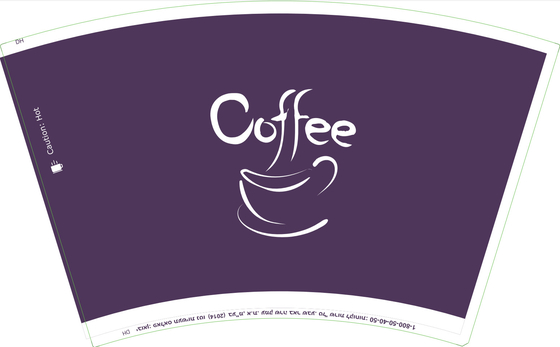 Single PE Coated Paper Coffee Cup Fan 260gsm Disposable Hot Beverage