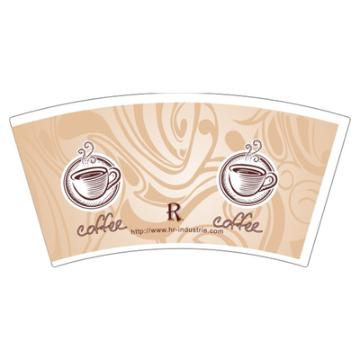 Single PE Coated Paper Coffee Cup Fan 260gsm Disposable Hot Beverage