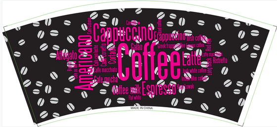 Disposable 3OZ Paper Cup Fan Folding Resistance Printed PE Coated
