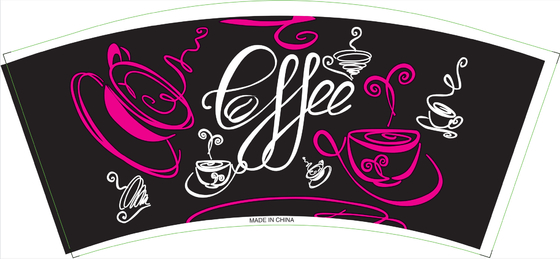 Disposable 3OZ Paper Cup Fan Folding Resistance Printed PE Coated