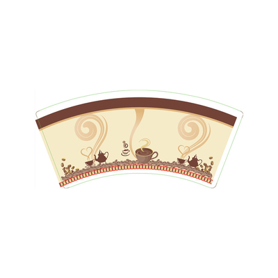 Disposable Eco Friendly Paper Cup Fan 135gsm Water Resistance For Ice Cream Container