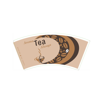 Disposable Eco Friendly Paper Cup Fan 135gsm Water Resistance For Ice Cream Container