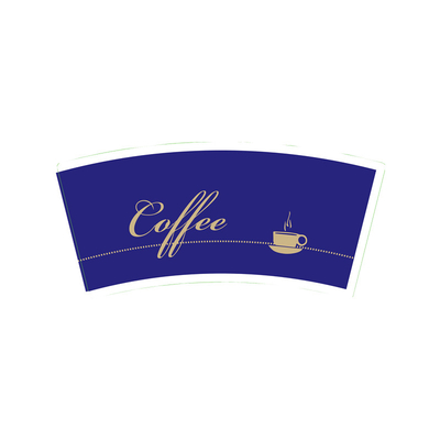 Recycled PE Printed Paper Cup Fan 12oz Eco Friendly Double For Ice Cream