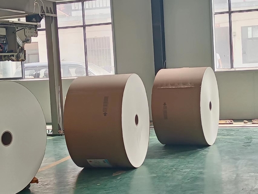 Eco-friendly Double Side PE Coated Paper Roll For Disposable Tea Cups Logo Custom