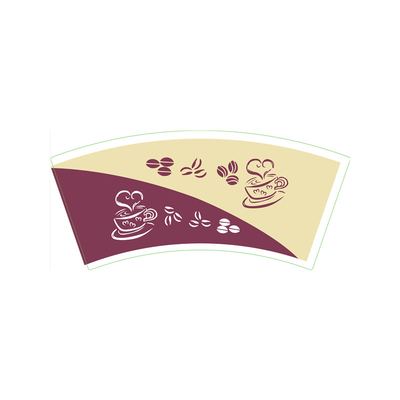 Oilproof PE Coated Paper Cup Fan 30gsm Single Waterproof Raw Material For Coffee