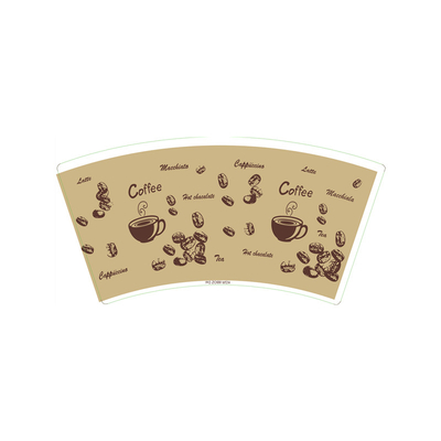 Oilproof PE Coated Paper Cup Fan 30gsm Single Waterproof Raw Material For Coffee