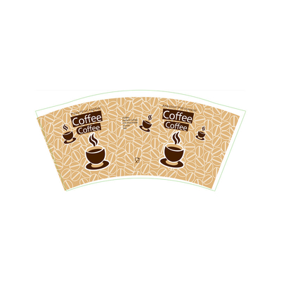 Oilproof PE Coated Paper Cup Fan 30gsm Single Waterproof Raw Material For Coffee
