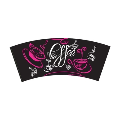 Water Resistant Biodegradable PE Coated Paper Cup Fan For Hot and Cold Drink
