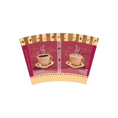 Water Resistant Biodegradable PE Coated Paper Cup Fan For Hot and Cold Drink