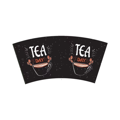Water Resistant Biodegradable PE Coated Paper Cup Fan For Hot and Cold Drink