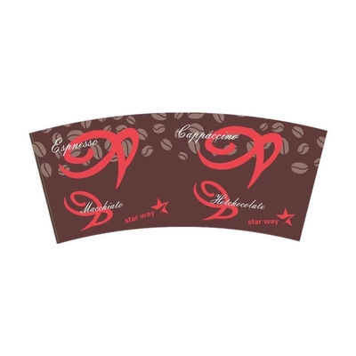 Water Resistant Biodegradable PE Coated Paper Cup Fan For Hot and Cold Drink