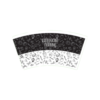 Biodegradable Paper Cup Fan Cuatom Size And Color PE Coated For Coffee Cup