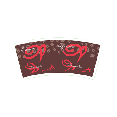 Five Star Paper Cup Fan 40gsm Normal Bulk Printed PE Coated