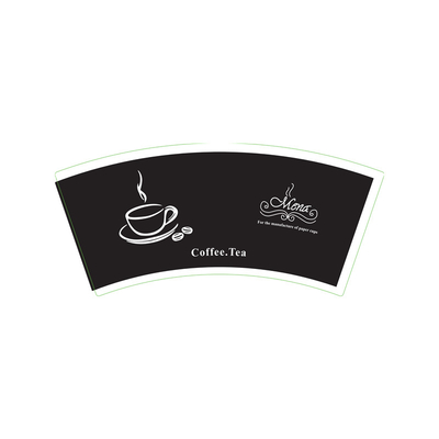 Recycled Paper Cup Fan Custom Ecofriendly Single PE For Hot Drink