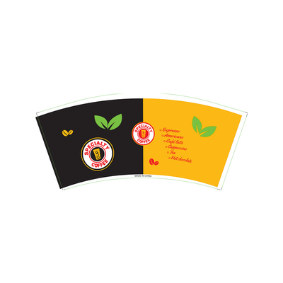 Smooth Surface Paper Cup Fan Five Star High Bulk Customized For Coffee
