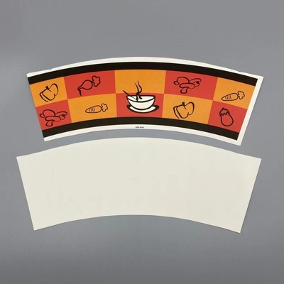 Raw Material PE Coated Paper Cup Fan Oilproof Customized colors