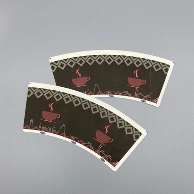 Raw Material PE Coated Paper Cup Fan Oilproof Customized colors