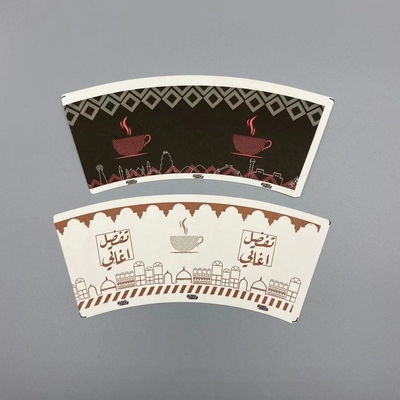 Raw Material PE Coated Paper Cup Fan Oilproof Customized colors