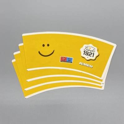 100% Wood Pulp Flexo PrintingPE Coated  Paper Cup Fan  210gsm Biodegradable