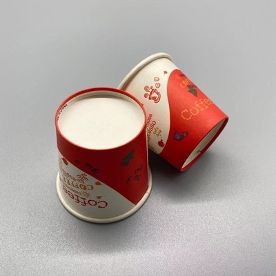 Food Grade 6oz 7oz Recyclable Paper Cups For Juice Flexo Printing