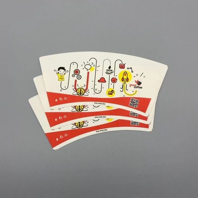 Offset Printing 280gsm Single Wall Paper Cup Fan For Cold Drink