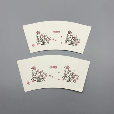 Offset Printing 280gsm Single Wall Paper Cup Fan For Cold Drink