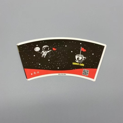 Offset Printing 280gsm Single Wall Paper Cup Fan For Cold Drink