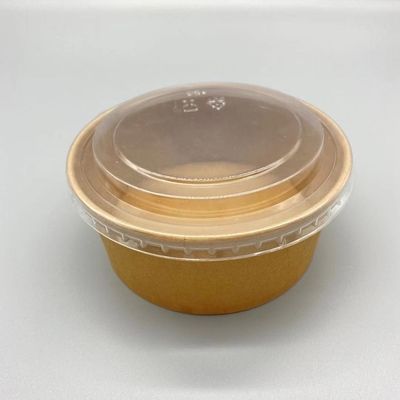 Single PE Waterproof 750cc Paper Bowl Kraft Salad Bowl 1300ml