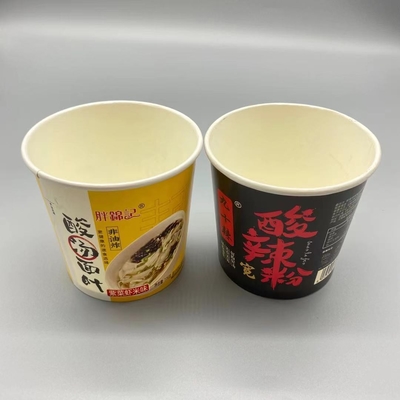 Single PE Waterproof 750cc Paper Bowl Kraft Salad Bowl 1300ml