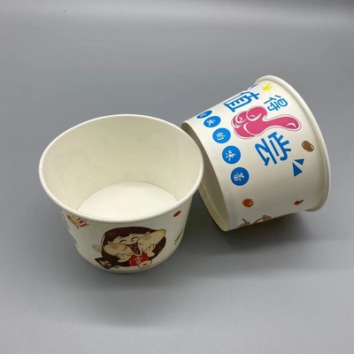 Single PE Waterproof 750cc Paper Bowl Kraft Salad Bowl 1300ml