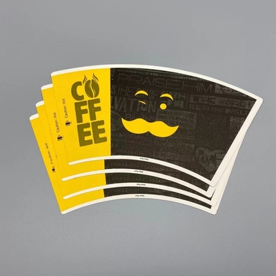 Customized Double PE Paper Cup Fan For Drinking Coffee Good Compression Resistance