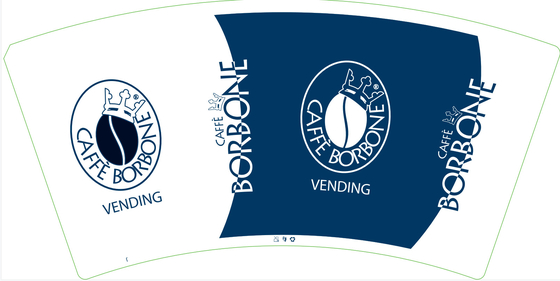 145gsm 160gsm PE Coated Paper Cup Fan Recyclable Customized Logo