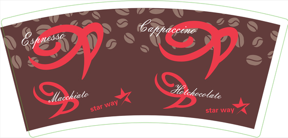 Film Lamination 185gsm Paper Cup Fan Wood Pulp Raw Material CE FSC