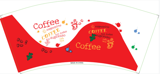 Biodegradable Paper Cup Sheet 12oz 16oz Double PE Paper Bowl Fan