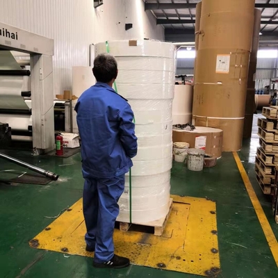 Width 50mm-80mm Paper Cup Bottom Roll Mixed Pulp Pe Coated Paper In Roll