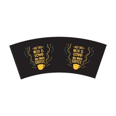 Offset Flexo Printing Food Grade Paper Cup Fan 22oz For Cold Drink