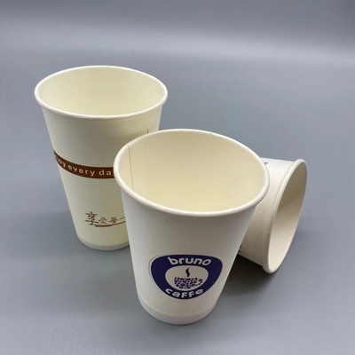 Eco Friendly Recyclable Paper Cups Food Grade Hot Coffee Anti Crimp