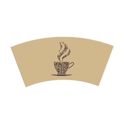 Raw Material Paper Cup Fan For Ice Cream Box Flexo Printing Eco-friendly