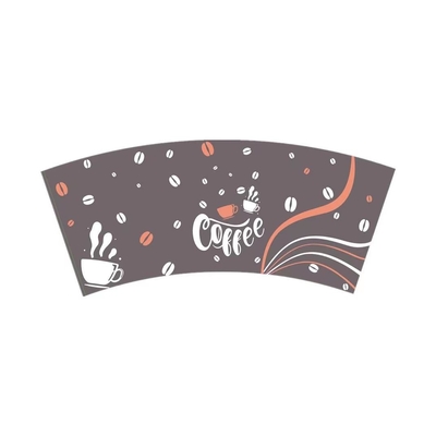 Custom Printed Disposable Coffee  Paper Cup Fan 9oz  Supply In China